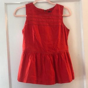 Madewell Silk Eyelet Peplum Veranda Top